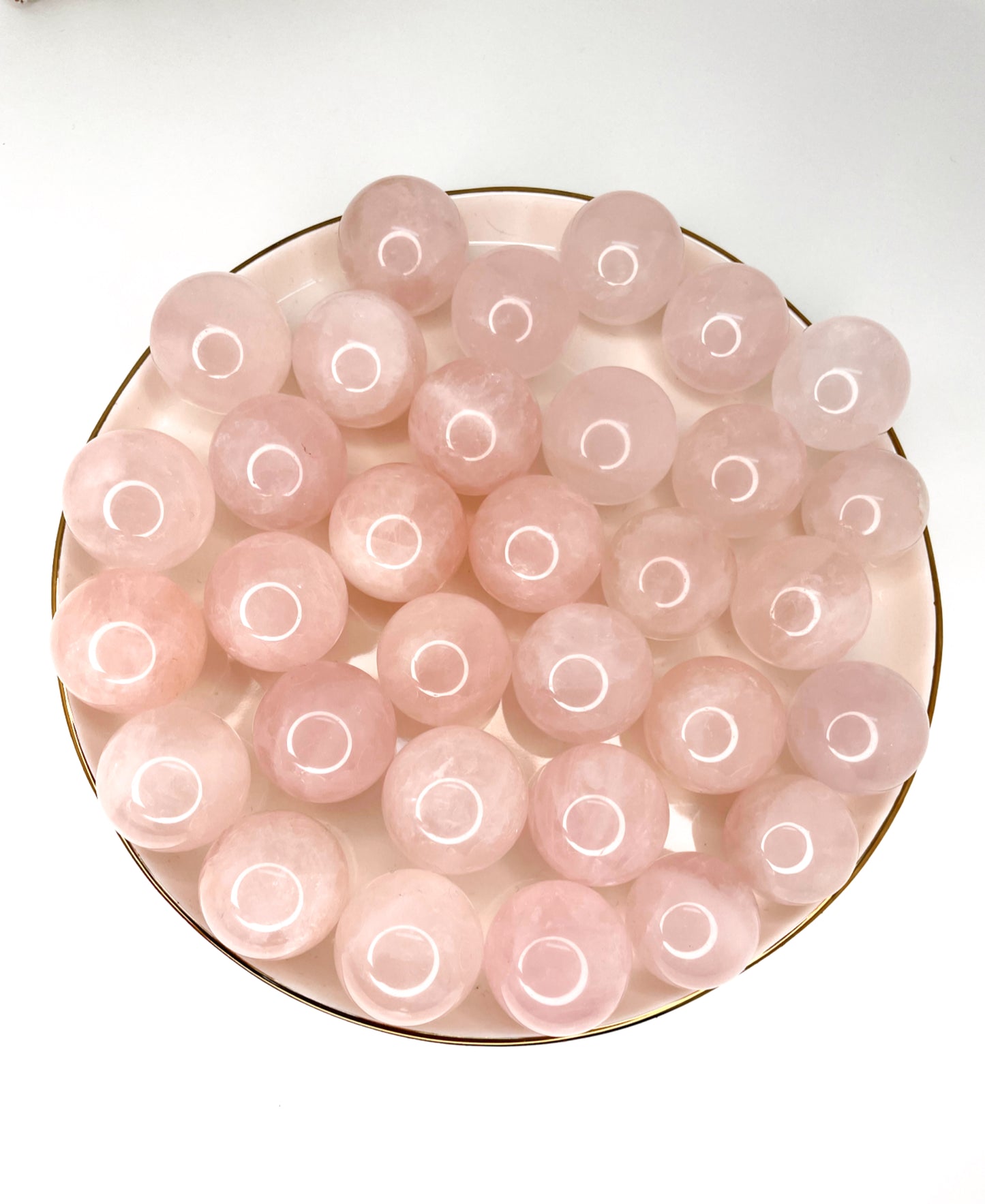 Small Rose Quartz Starline Spheres