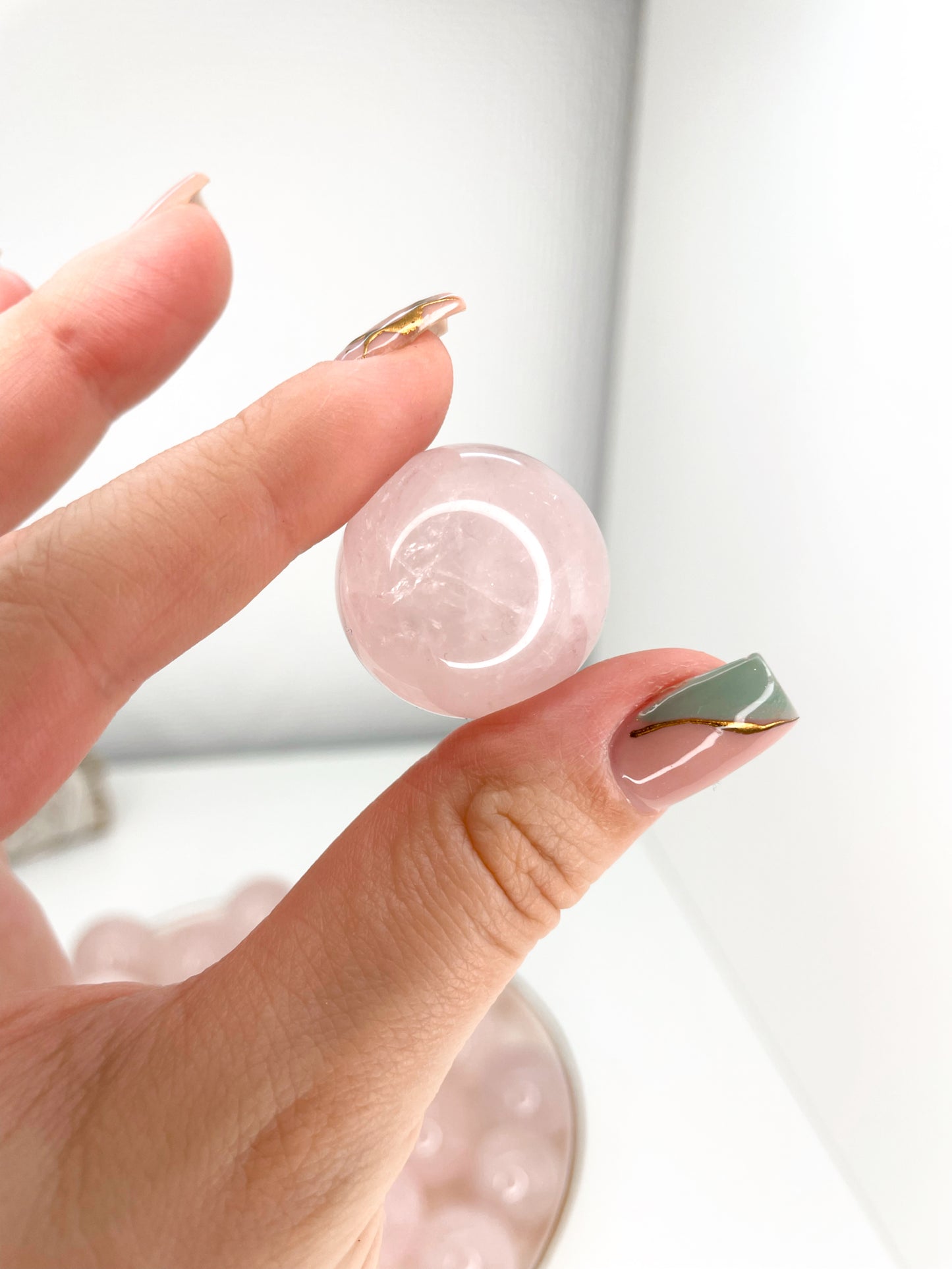 Small Rose Quartz Starline Spheres