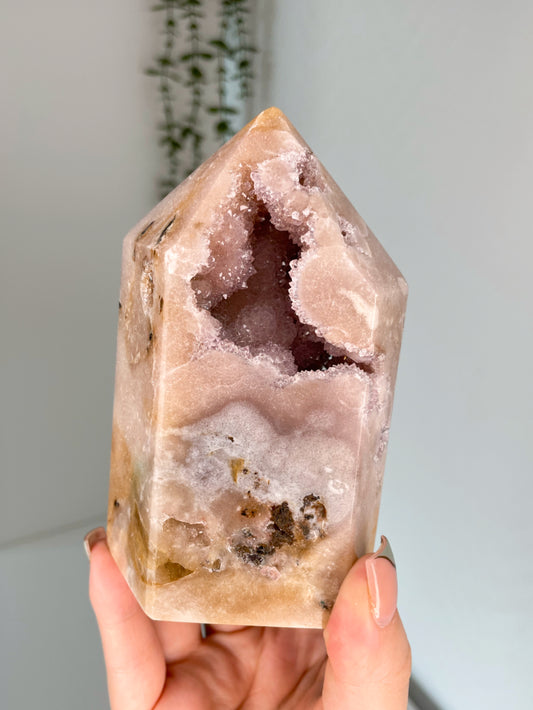 Chunky Brazilian Pink Amethyst Druzy Tower