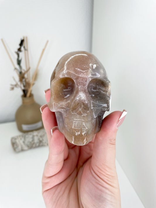 Big Flower Agate Skulls