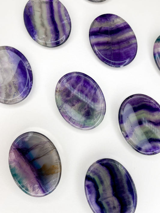 High Quality Fluorite Worry Stones