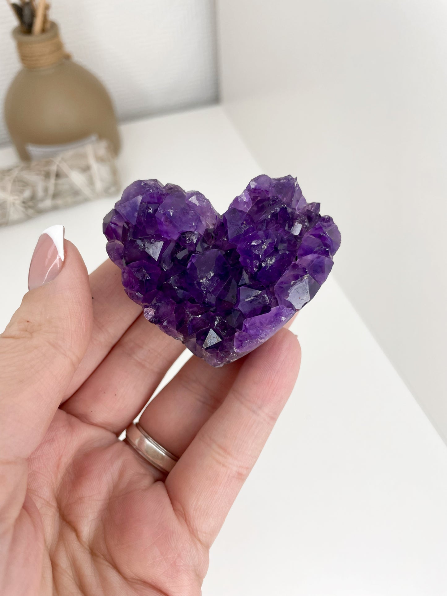 Brazilian Amethyst Heart Cluster