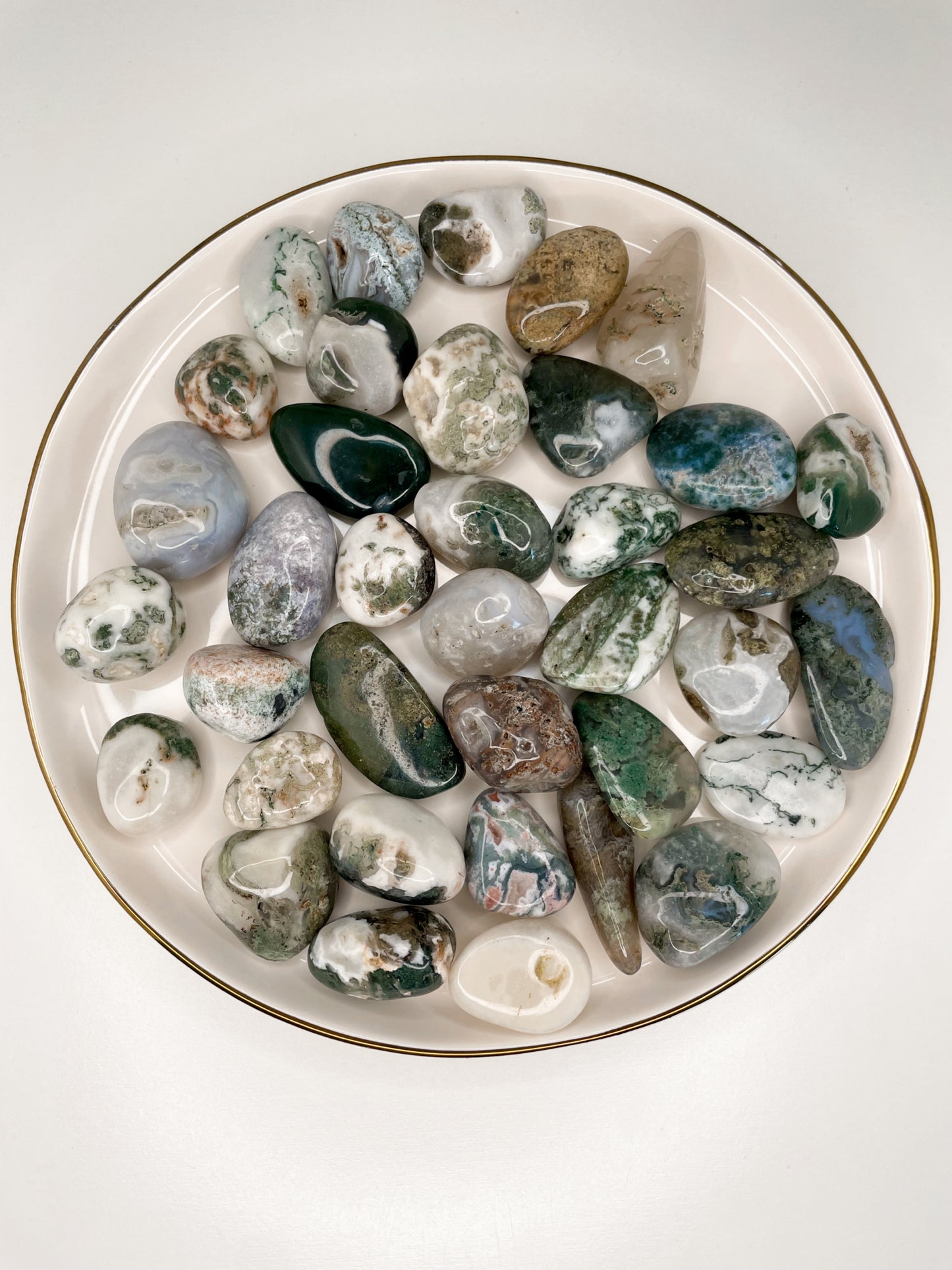 Moss Agate Tumble Stones