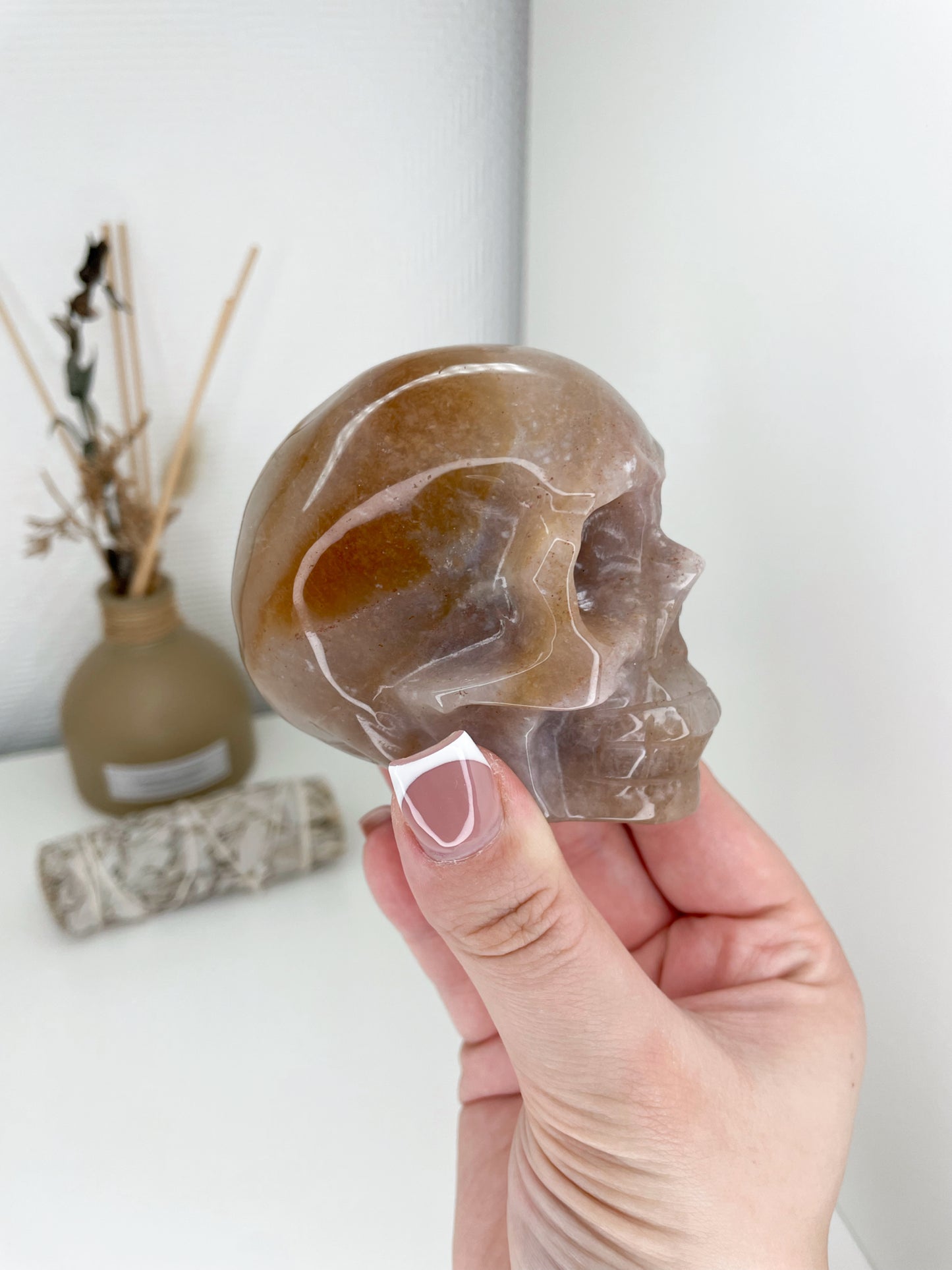 Big Flower Agate Skulls