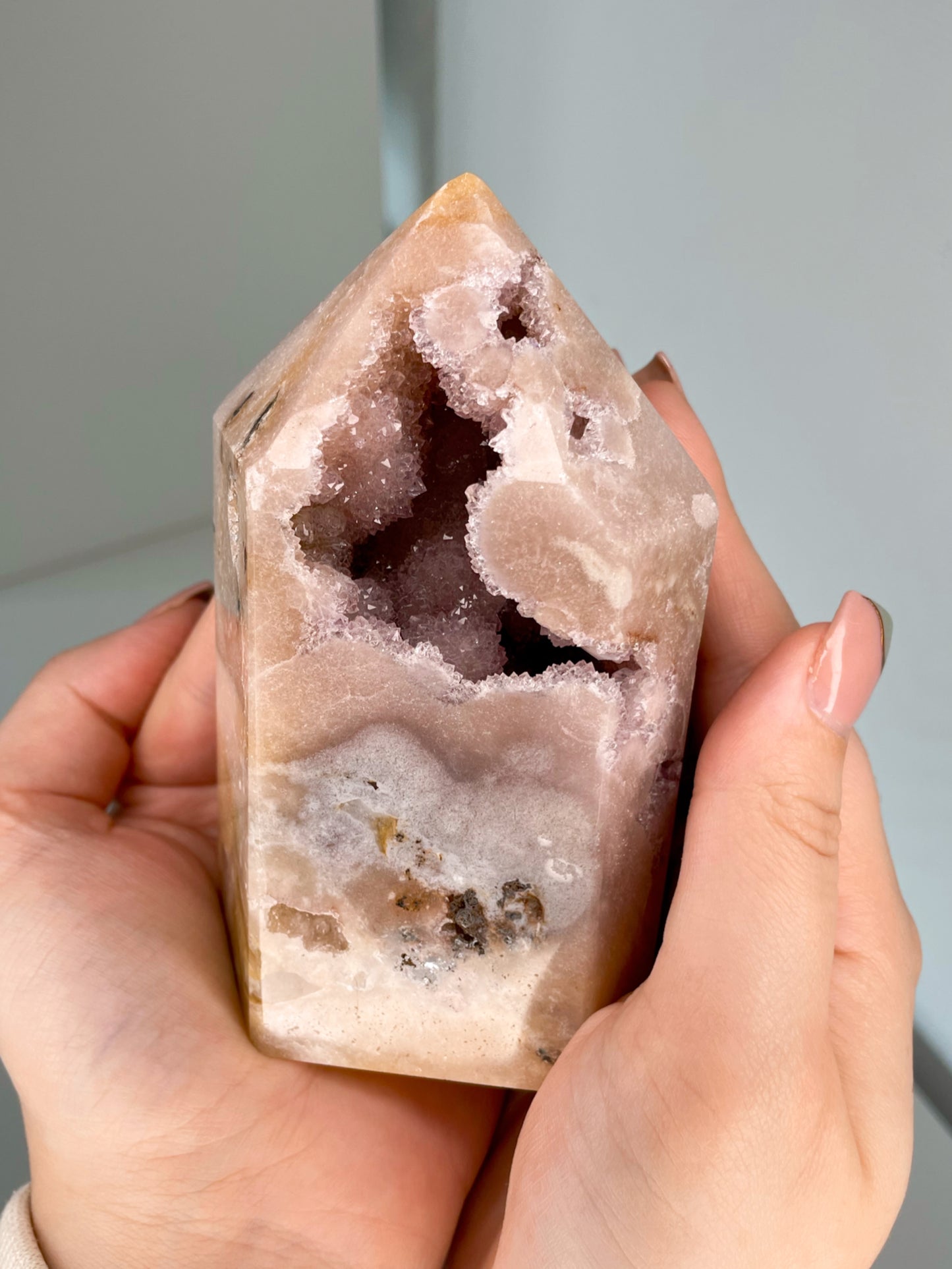 Chunky Brazilian Pink Amethyst Druzy Tower