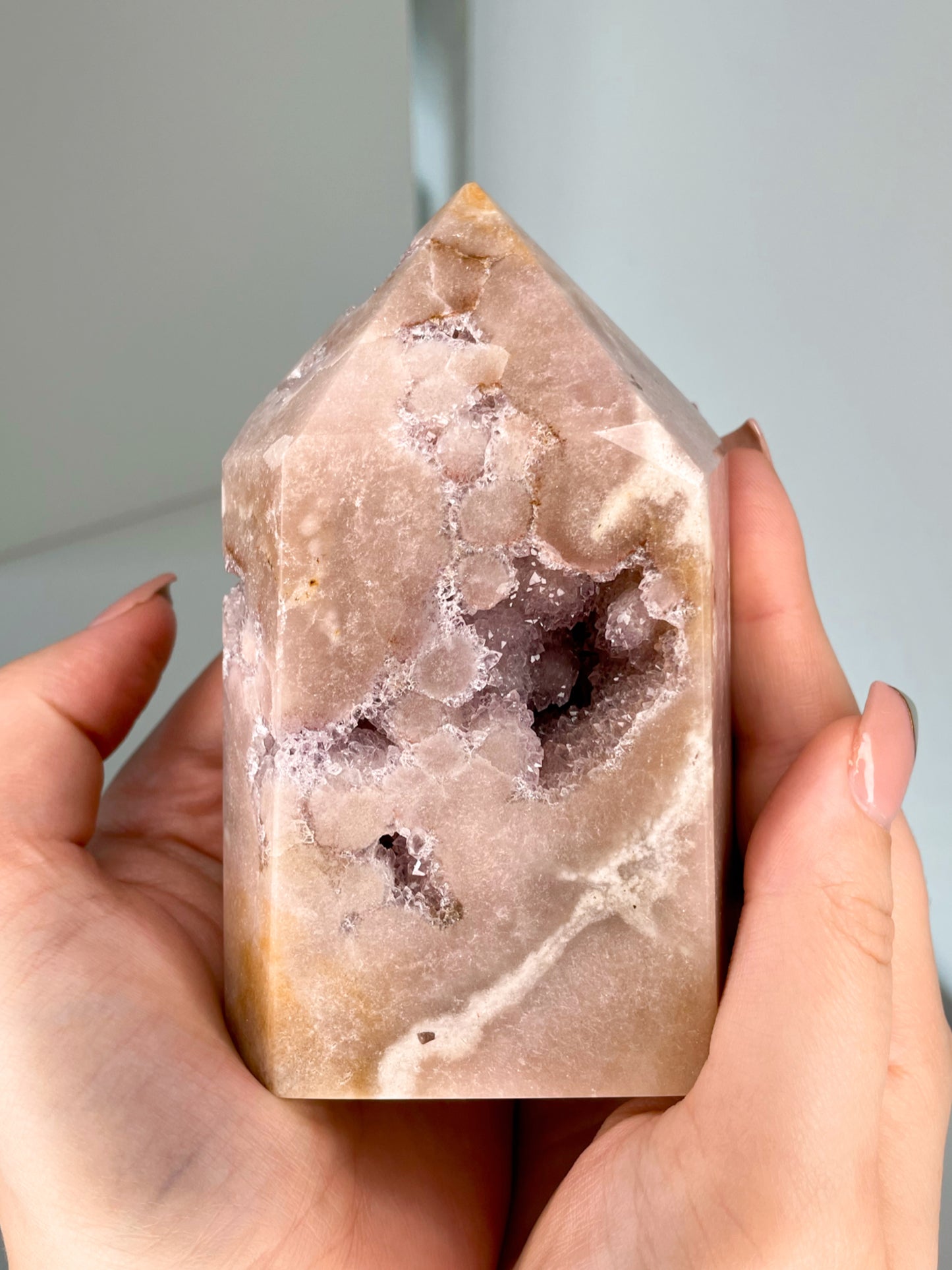 Chunky Brazilian Pink Amethyst Druzy Tower