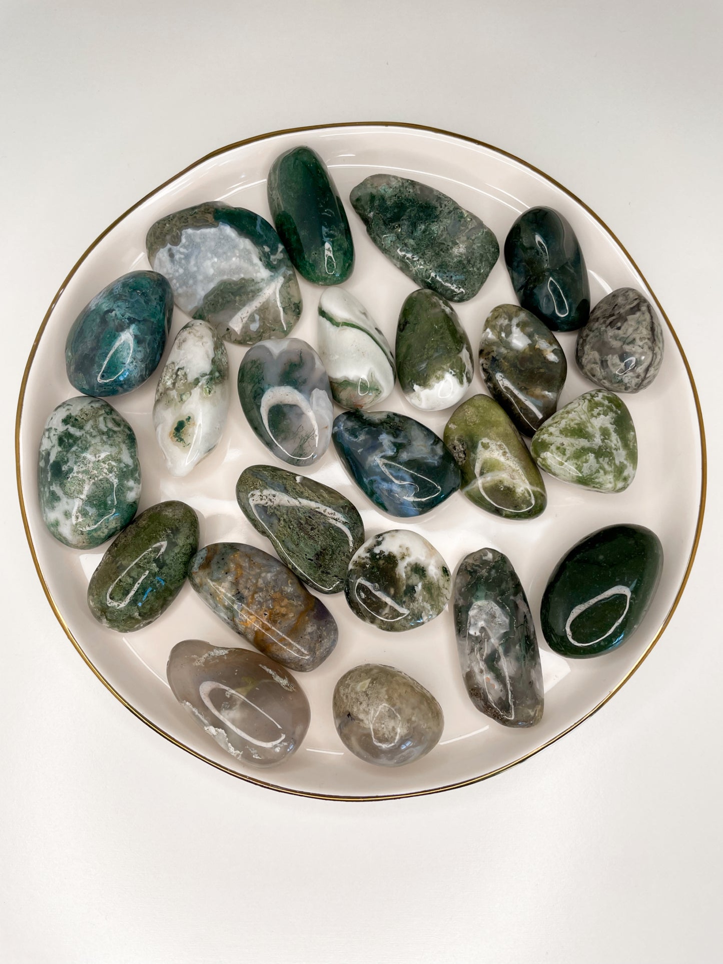 Moss Agate Tumble Stones