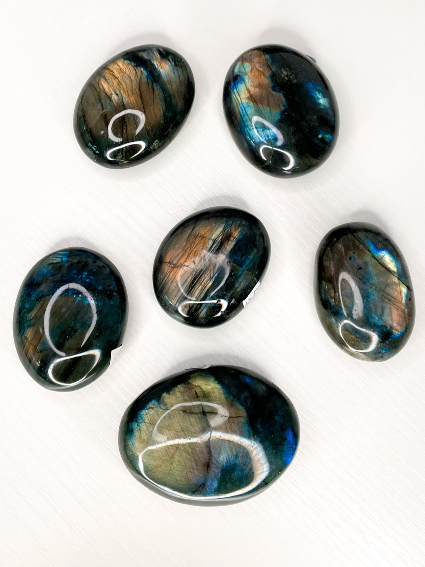 HQ Labradorite Palm Stones