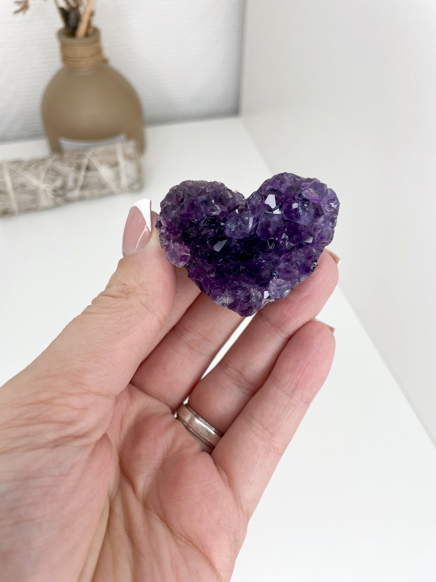 Brazilian Amethyst Heart Cluster