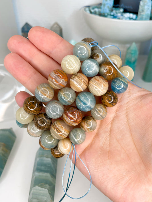 AAA Grade Blue Banded Onyx Bracelets