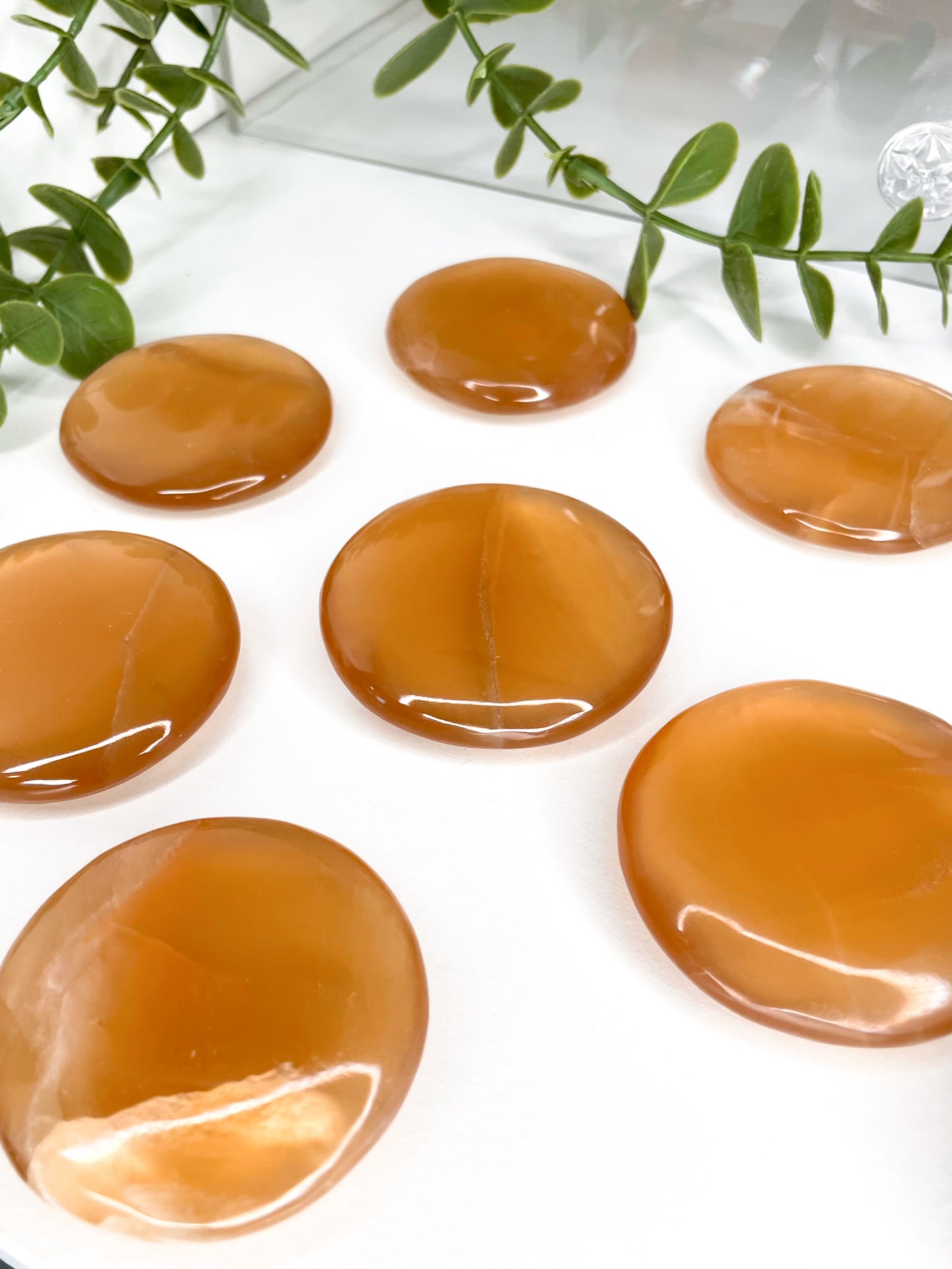 Honey Calcite Flat Stone