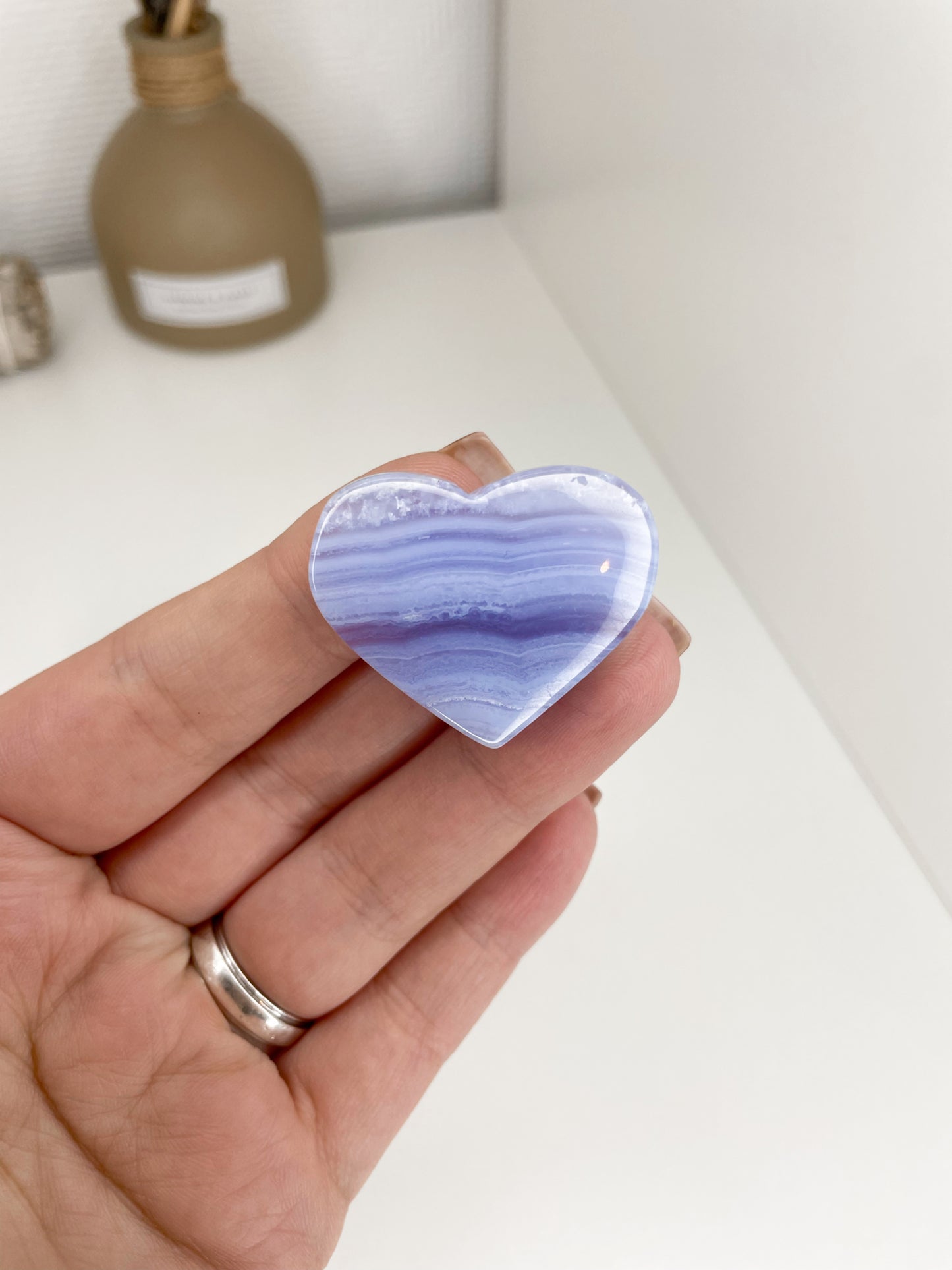 HQ Blue Lace Heart Carvings