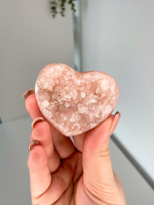 Brazilian Pink Amethyst Heart (Paige)