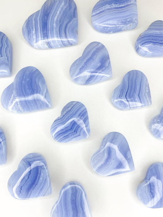 HQ Blue Lace Heart Carvings