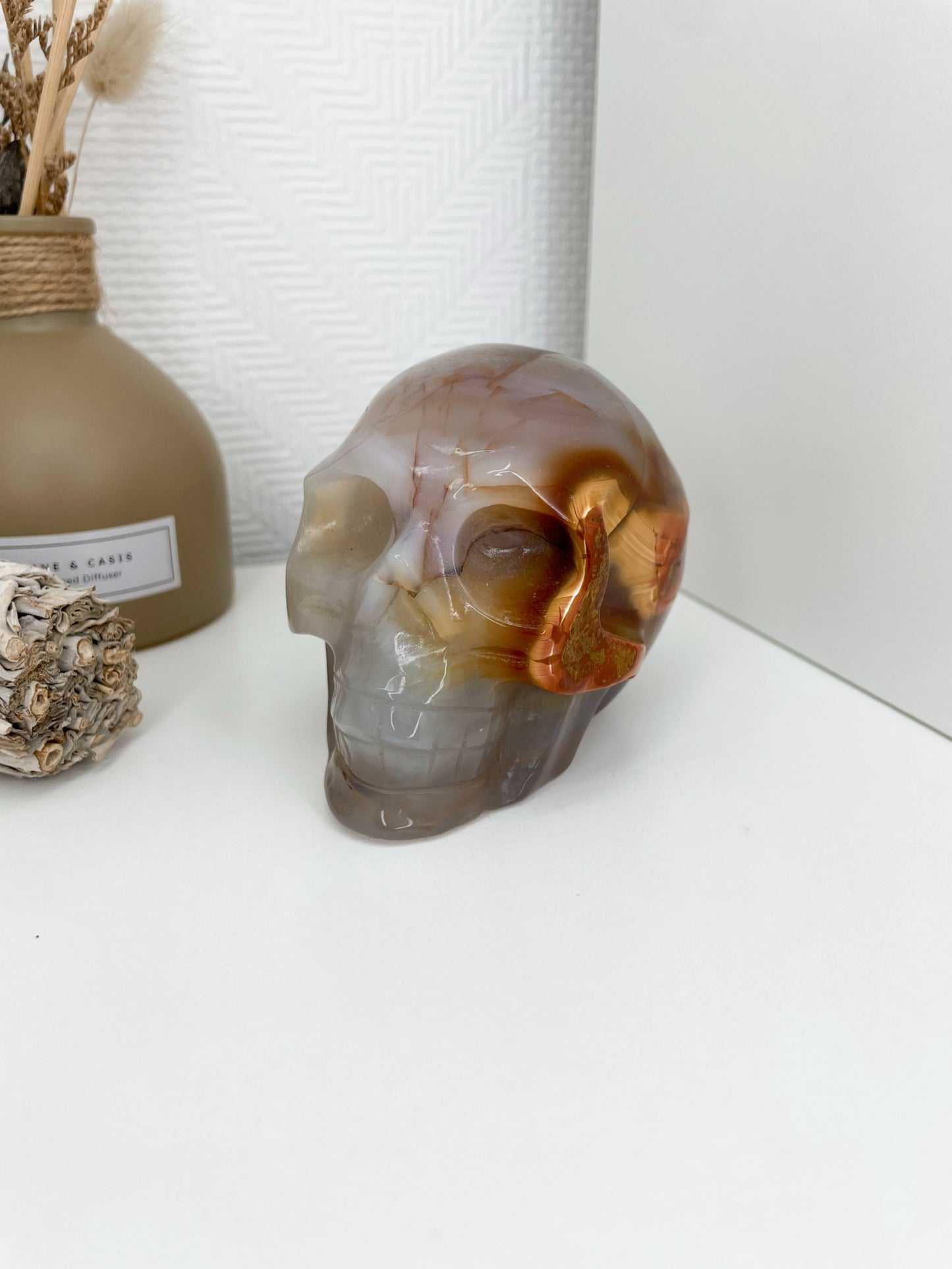 Big Flower Agate Skulls