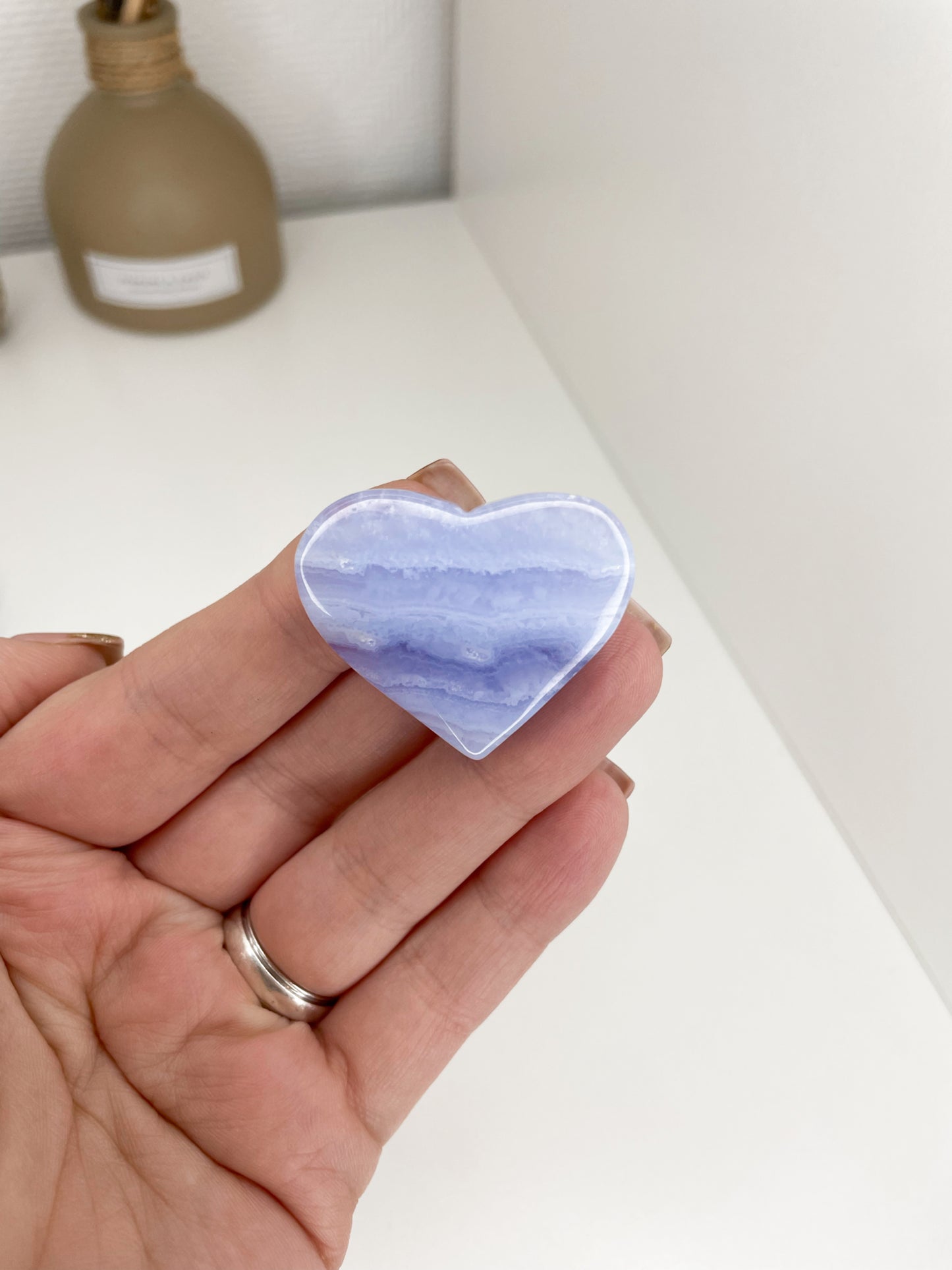 HQ Blue Lace Heart Carvings