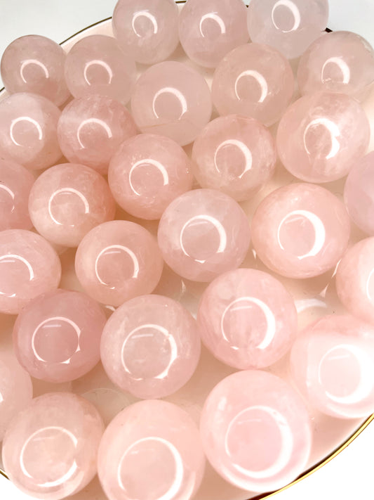 Small Rose Quartz Starline Spheres